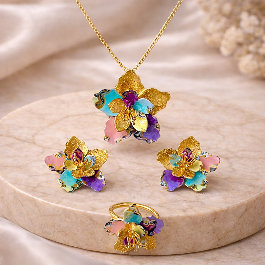 Set Flor de durazno pastel