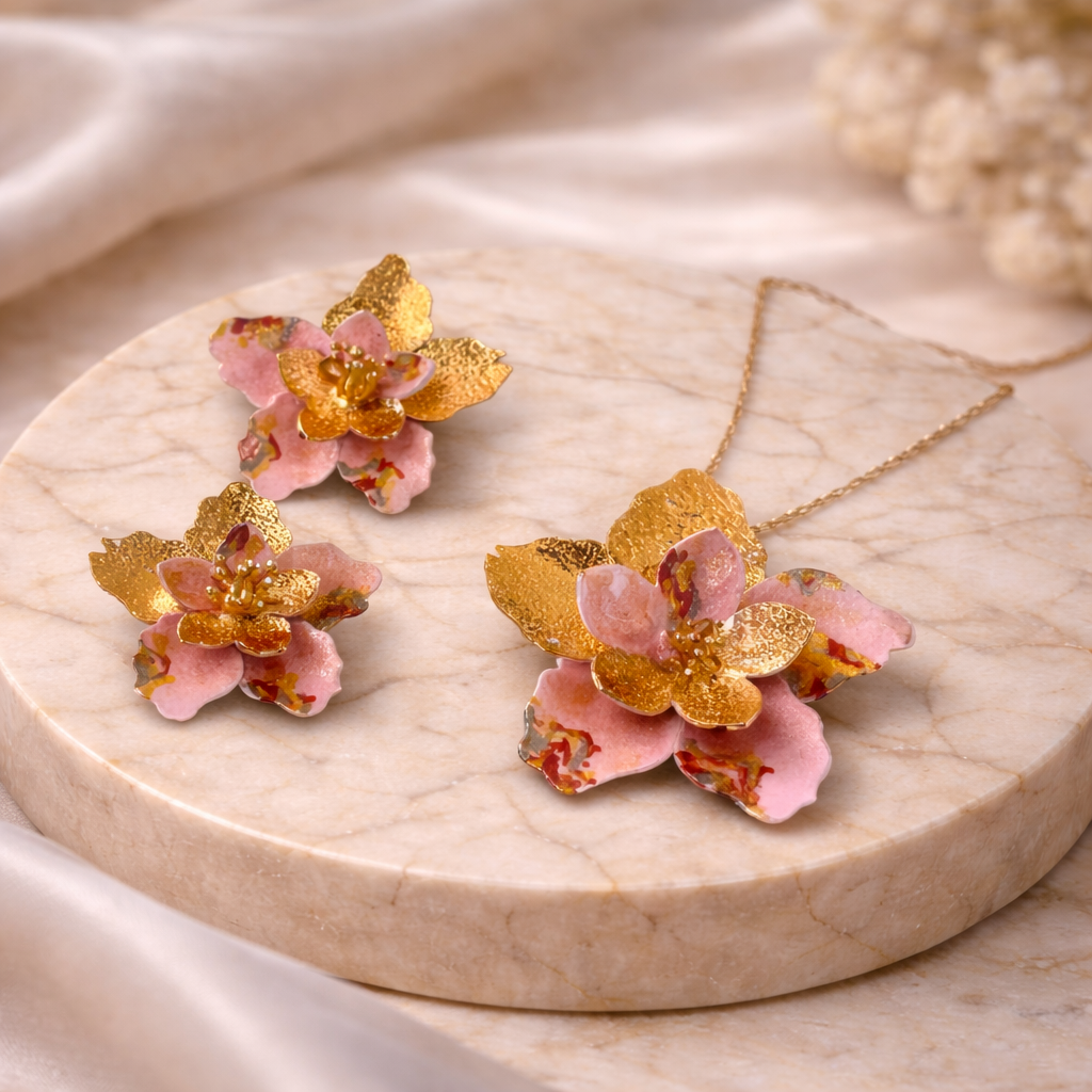 Set Flor durazno Alba